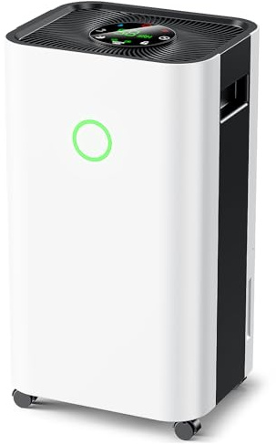 Zropeao Dehumidifier15L/Day, Dehumidifiers for home, Auto Defrost | 3 Smart Modes, 24H Timer, Doal Drainage (Tank 2.8L+ Hose1.2M), for Bedrooms Basements,Large Rooms