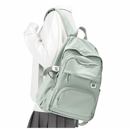 Lendolk Rucksack Herren mit Laptopfach,wasserdicht Rucksäcke Damen Schulrucksack Teenager Mädchen Jungen, Großer Uni Rucksack mit vielen fächern(Grün)