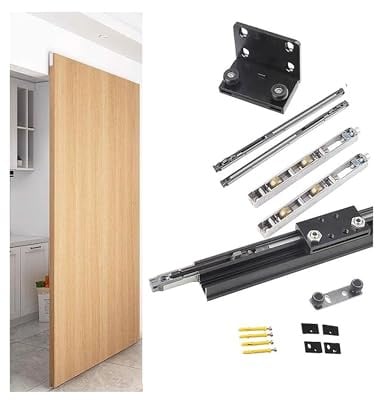 Invisible Ghost Door Hardware Accessories Invisible Track Two-Way Buffer Track Dedicated Wooden/Aluminum Alloy Door Accessories(120cm/3.9ft)