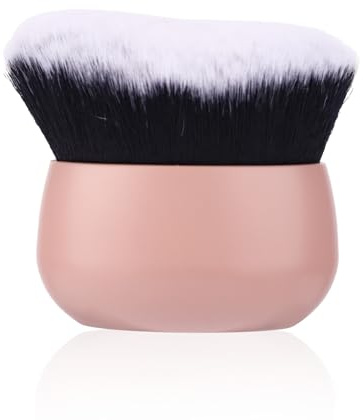 Pinceau Autobronzant, Pinceau Maquillage Corporel Ultra Doux Dense Applicateur Poudre Bronzante Estompeur pour Le Visage Le Corps Agent Autobronzant Blush Crème Solaire Fond Teint (Rose)