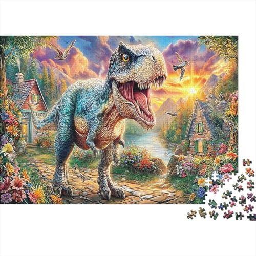 Dino Dorf 1000 Teile Klassisches Puzzle, Stabiler Pappkarton Für Erwachsene & Kinder 8–12, Inneneinrichtung, Indoor-Freizeit Herausforderung 70x50cm/1000pcs