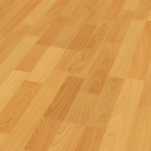 HORI Laminatboden Klicksystem Easy & Selection Klicklaminat in Holzoptik - 3-Stab Schiffsboden, Fußboden für Fußbodenheizung geeignet - Buche - 2,92 m² - 11 Dielen
