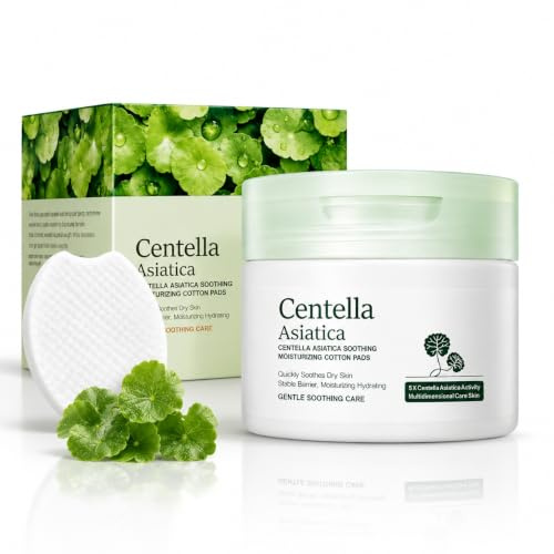 Centella Toner Pads, 55 Stück für Feuchtigkeit und ausgeglichene Haut | Toner Pads Gesicht Mit Centella-Asiatica-Extrakt für Feuchtigkeit, ein ausgeglichenes Hautgefühl