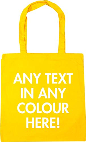 Hippowarehouse Personalised Tote Shopping Gym Beach Bag 42cm x38cm, 10 litres