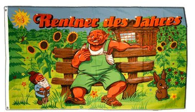 Flaggenfritze Fahne/Flagge Rentner des Jahres + gratis Sticker