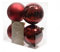 Weihnachtskugeln Kunststoff 10cm x 4 Stück Christbaumkugeln bruchsicher ochsenblut / Decoris Dekoration, Rot