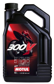 Motul 104111 300V 4T Factory Line Road Racing, 5 W-30, 4 L