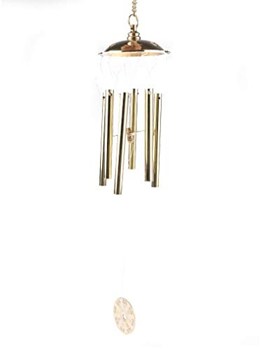 lachineuse – Kupfer-Windspiel – Metallrohr-Glockenspiel – chinesisches japanisches Glockenspiel – goldfarben – ideal für draußen, drinnen, Garten – asiatisches Zen-Feng-Shui-Ambiente