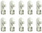 CARALL 10 Pezzi Lampadine Alogene T10 W5W 12V 5W, Ricambi Lampade 12V Per Auto e Moto