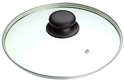 Replacement Vented Frying Fry Pan Saucepan Glass Lid Cover - 28 Cm