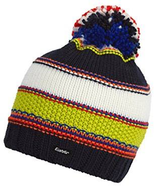 Eisbär Fipps OS Pompon Kids Mütze, Nacht/Dark orange/ardea/Blau, 55