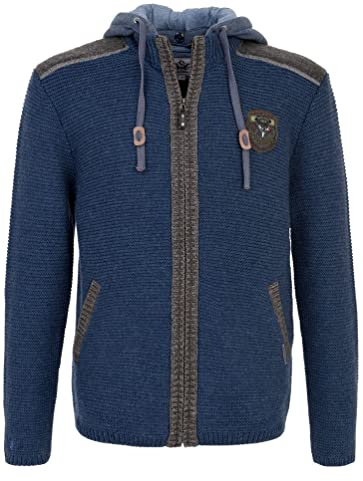 Spieth & Wensky Herren Strickjacke Dakar blau XXL