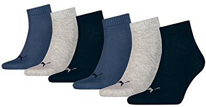 Puma Unisex Quarter Socke, 5er Pack | Die Puma Quarter Socken: Komfortabler Abschluss, extra glatte Zehennaht und elastisches Bündchen. Ideal für Sport.