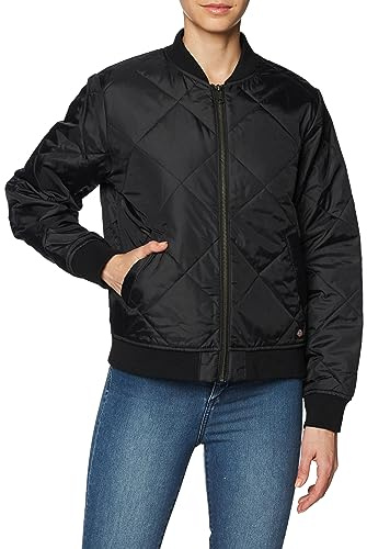 Dickies Damen W Quilted Bomber Jacket Gesteppte Jacke, Black, XXL