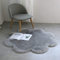 DQMEN Peau de Mouton synthétique,60 X 60 cm Faux Peau de Mouton Imitation Toison Moquette Peau d'agneau Tapis Fluffy Soft Longhair Décoratif Coussin de Chaise Canapé Natte (Gris, 60 X 60 CM)