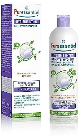 Puressentiel - Hygiène Intime - Gel Lavant Douceur aux 3 eaux florales et à l'aloé vera - Bio - Hypoallergénique - Usage quotidien pour muqueuses et peaux sensibles - 500 ml