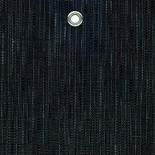 TENAX Texstyle ALL Black 1,00x5 m Noir, Filet Occultant Brise-Vue en Textilène avec Oeillets, Décoration et Occultation Design pour Jardins, Terrasses, Clôtures et Portails