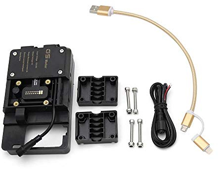 VISLONE Motorrad Handyhalterung, Handy-Navigationshalterung Zubehör mit USB-Ladegerät für BMW R1200GS LC & Adventure S1000XR R1200RS