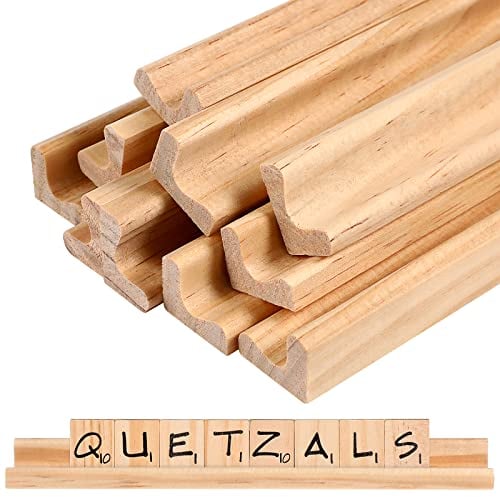 10 Stück Holzbuchstaben Briefhalter for DIY, 19 x 2 cm Holzbuchstaben groß & Klein Buchstaben Halter, DIY Holz Basteln Für Kinder Spielen und Frühe Bildung Einschulung Deko