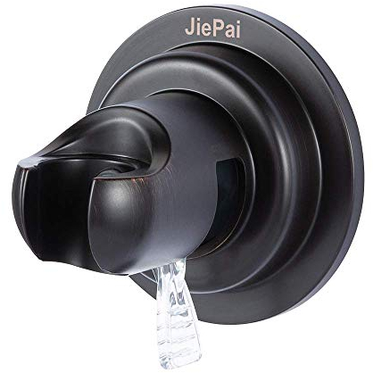JiePai Suction Cup Shower Head Holder No Drill Shower Head Bracket Wall Mount Showerhead Holder (Holder-Oil Rubbed Bronze)