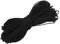 WedDecor 1-1.5mm Élastique Cordes - Noir, 1MM x 10M