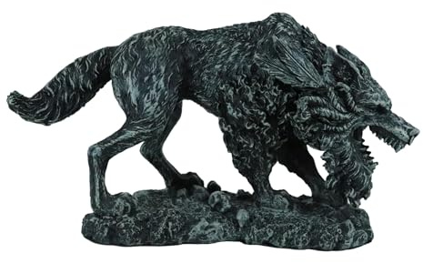 Ebros Gift Vánagandr Wikinger-Statue, nordische Mythologie, Fenrir-Statue, 21 cm, L