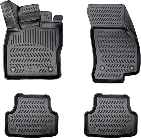 Design 3D Gummimatten Set für FIAT Panda ab 2012 | Extra hoher 5cm Rand
