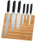 Lurch 230400 TANGO Messerblock (magnetisch) aus Bambus mit 6 TANGO Messern aus korrisionsbeständigem 3CR14 Messerstahl, Schwarz, Edelstahl, Rotbraun