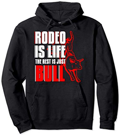 Rodeo Vita Cowboy Equitazione Tori Western Country Regalo Felpa con Cappuccio