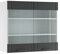 Vicco Küchenglasschrank Fame-Line, Glashängeschrank, Anthrazit/Weiß, 80 cm