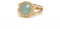 Anemone Jewelry 14K Rosengold Ring - Facettierter Aquamarine Ring mit 14k Rosengold Gefülltem Doppelband - Handwerklicher Aquamarine Schmuck für Geburtstage, Hochzeiten, Jubiläen, Feiern - Gratis Box