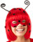 Balinco MARIENKÄFER BOB PERÜCKE + Maske rot mit schwarzen Punkten | Ladybug Wig | Haarschmuck | Käfer Toupet | Headwear | Karneval Fasching Halloween Party