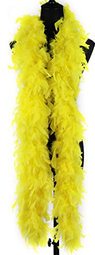 wangruida 1,8 m 90 g Gelb Chandelle Boa Truthahnfedern. für Tanzen Hochzeit Basteln Party Dekoration