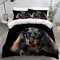 NYSMGS Bettwäsche 155x220 Kinder Dackel Bettbezug Set Haustier Welpe Bettwäsche-Set 3 Teilig Bedding Weiche Mikrofaser Bettbezüge Mit Reißverschluss und 2 Kissenbezug 80x80cm
