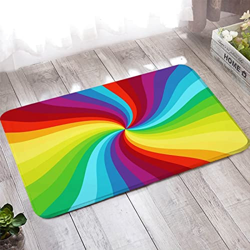 Fußmatte Personalisiert, Teppich Wohnzimmer 40X60cm Bunt Buntes Spiralmuster Heimtextilien