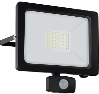Eglo LED Outdoor wall Spotlight Faedo 3 | outside light made of black aluminium, porch lighting with motion sensor, neutral white lamp, IP65
