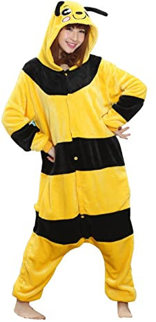 Inception PRO Infinite - Pigiama Intero Caldo - Morbido Pile - Tuta Intera - Scoiattolo Giallo - Pigiamone Notte - Uomo - Donna - Adulti - Travestimento - Carnevale - Halloween - Ragazzi - Taglia L