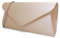 UShopUK Clutch/Handtasche, Kunstleder, einfarbig, für Brautball, Hochzeit, Abend, Party, Handtasche, medium (Beige Nude)