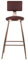 Casa Padrino Luxus Barstuhl Weinrot/Kupfer 44 x 44 x H. 104 cm - Gepolsterter Barhocker mit edlem Kunstleder - Bar Möbel - Luxus Möbel