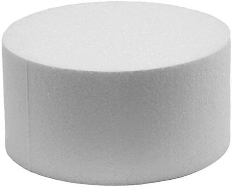 Disco in POLISTIROLO - D 40 x H 10cm - Tondo Alto per basi Torte e Dolci o Topper Finti - Base Tonda in POLISTIROLO espanso - Ideale da Rivestire in Pasta di Zucchero ECC. - Altezza 10cm