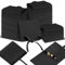 80 Pcs Microfiber Jewelry Pouch 3.15''/8cm Luxury Small Jewelry Gift Bag Jewelry Packaging for Small Business Envelope Style Bracelet Packaging Bow Tie Microfiber Pouch with Strings Divider (Black)