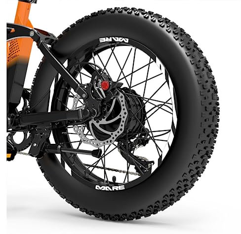 DualColorStampe Adesivi Cerchi Bici FAT BIKE 20'' Pollici Ruota Bici accessori Fat bike MTB Stickers Cerchi MARE COD. B0080 (Bianco)