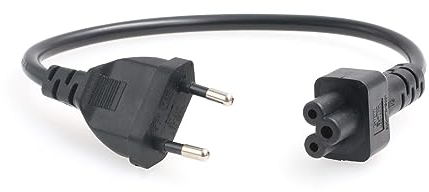 HangTon Netzkabel Eurostecker CEE7/16 zu IEC320 C5 Mickey Mouse für Laptop Computer AC Adapter Kabel 250V 2.5A 12