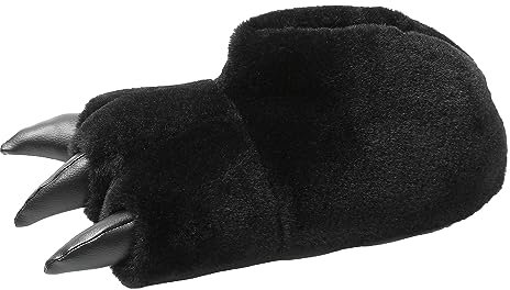 JOMIX Pantofole Donna Invernali Ciabatte Calde da Casa Ciabattone Bambini Divertente Ragazza Pelo Zampe Drago Scaldapiedi Dinosauro Inverno Peluche MD7340-1 (Nero 38/39)