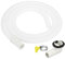 PATIKIL 4,9 Pies Aire Acondicionador Drenaje Manguera Kit, Universal Drenaje Conector MangueraAbrazadera Conector 8 para Mini-Split Ventana AC Unidad Lavavajillas Grifo, Blanco