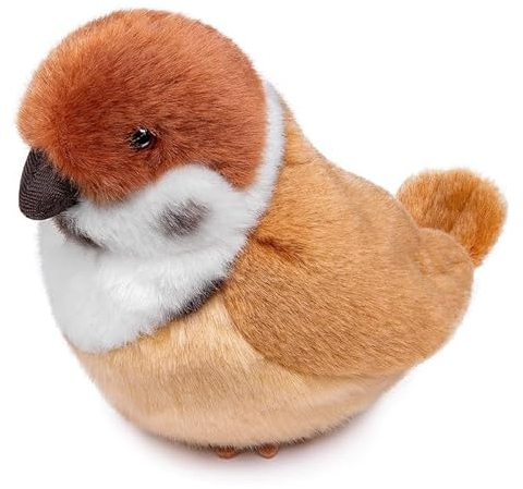 PuffPurrs Simulation Weiße Taube Stofftier - 10 Zoll Felsen Taube Spielzeug, Niedliche Taube als Geschenk für Kinder