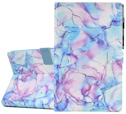 KEROM Case for iPad 9th/8th/7th Generation iPad 10.2 inch Case, PU Leather Stand Folio Cover Case for iPad 9th Generation 2021/iPad 8th Gen 2020/iPad 7th Gen 2019, Auto Sleep/Wake - Purple Blue Marble