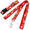 minkissy 1 Set Halsband mit Kordelzug, Weihnachts-Katzenhalsband, Weihnachts-Hundeleine, kleine Hundeleine, Hundetrainingsleine, Weihnachts-Hundehalsband, Hundeleine, Halskette, Nylon, Geschenk,