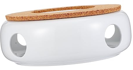 MAGICLULU 1pc Furnace Teapot Heater Candle Tealight Tea Warmer Ceramic Tea Kettle Warmer Tealight Candle Portable Water Kettle Tea Light Candle Holder White Wood Glass Accessories
