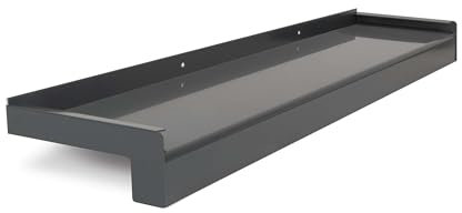 HausFux jetLINE Aluminium Fensterbank außen - nach Maß inkl. Putzabschluss, Klinkerabschluss oder Alu-Gleitabschluss - individueller Zuschnitt - bis 3 m (Anthrazit, T x L | 22,5 x 80 cm)